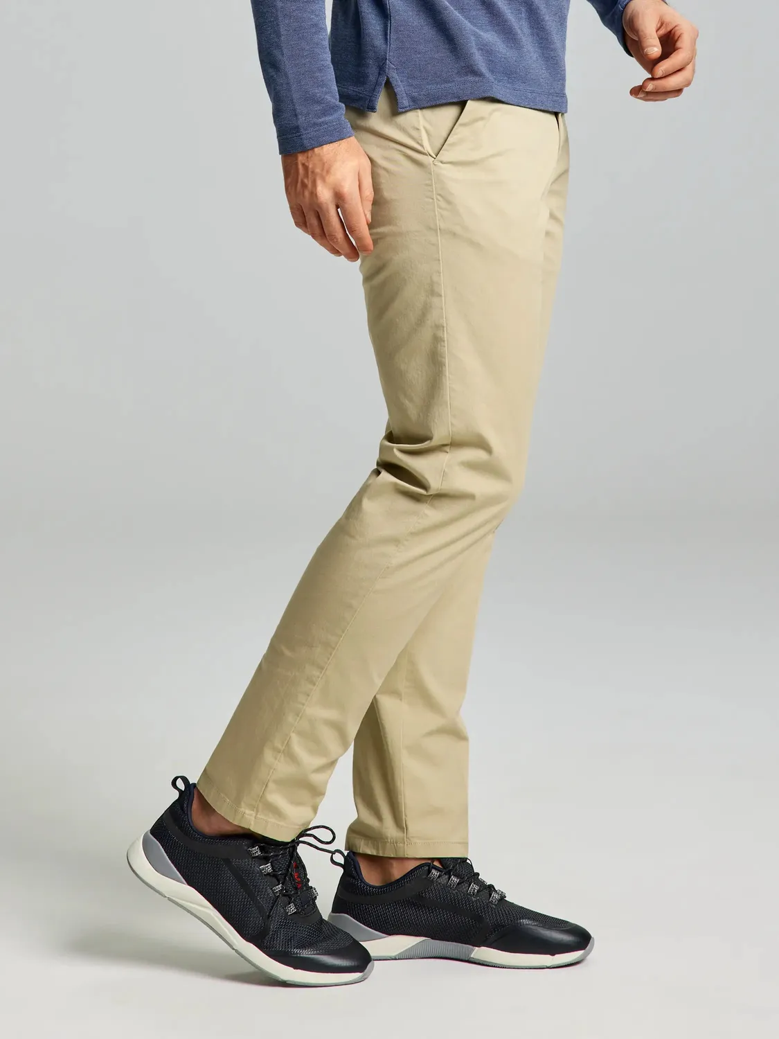 Slam Deck Light Chino bukse herre mørk marineblå stretch