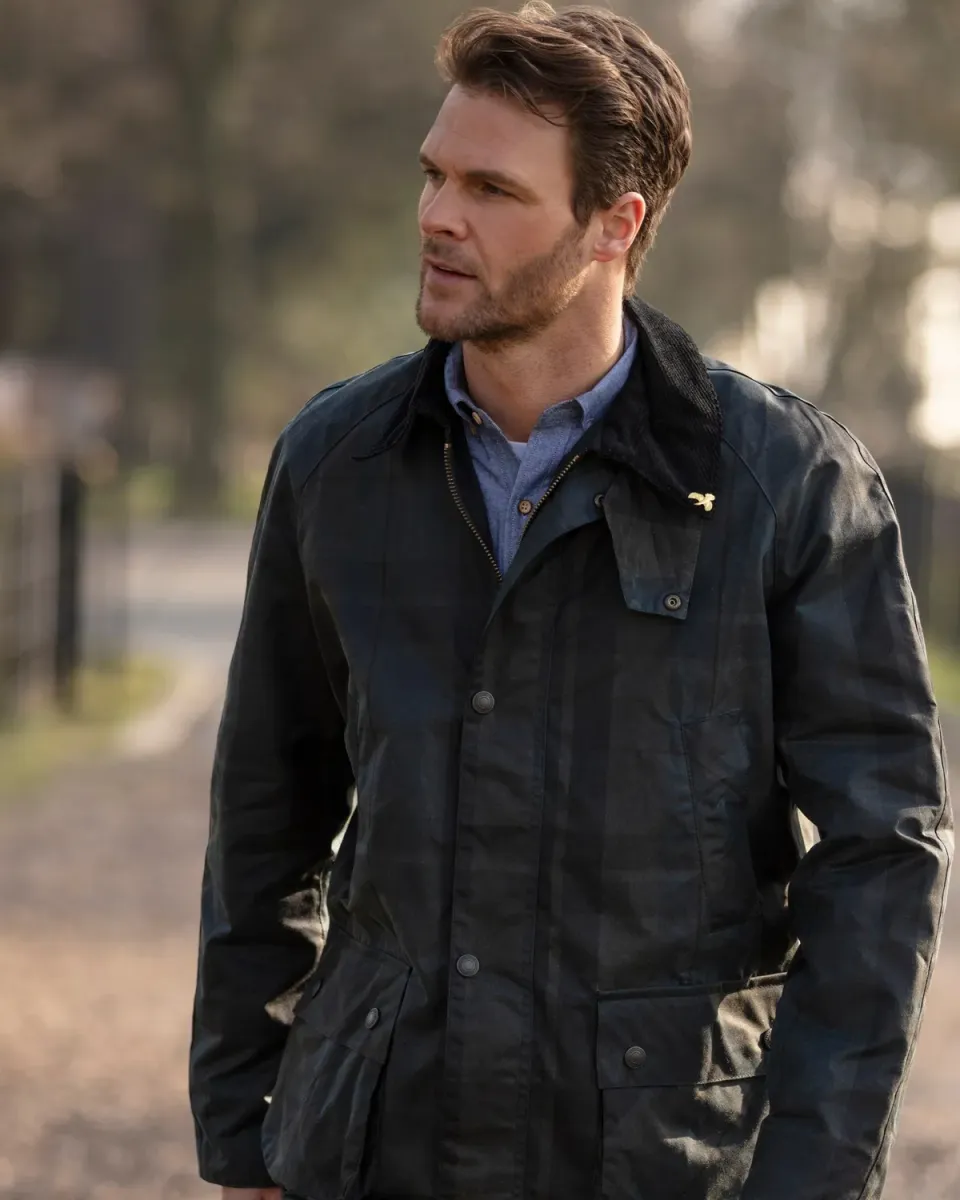 John Partridge Landowner Wax Walking Jacket waxjakke Dundee Check