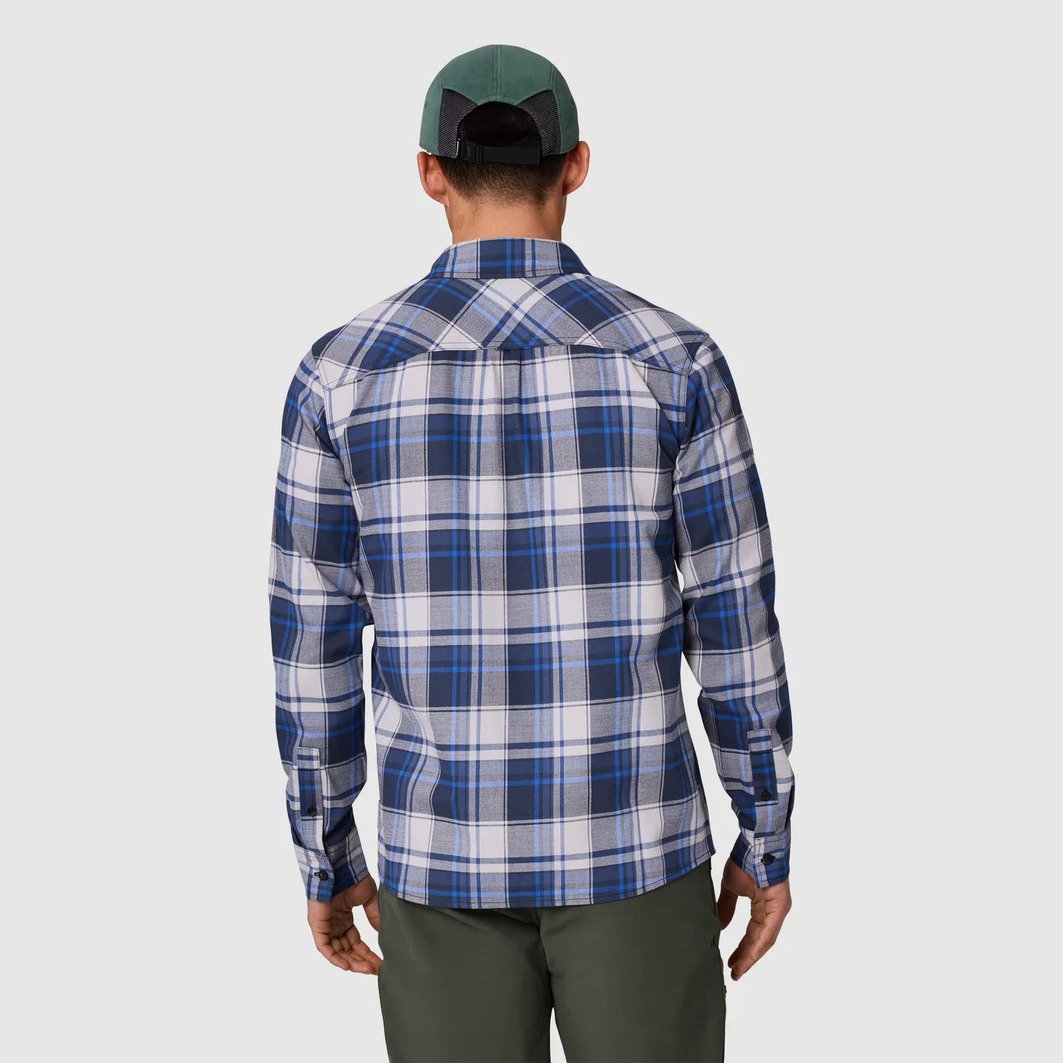Outdoor Research Ravenna Flannel Shirt flanellskjorte Azurite Plaid UPF 40