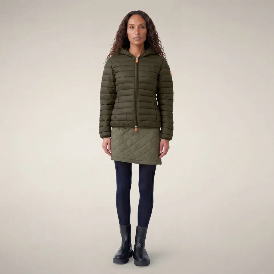Save The Duck Daisy boblejakke dame Land Green lett nylon