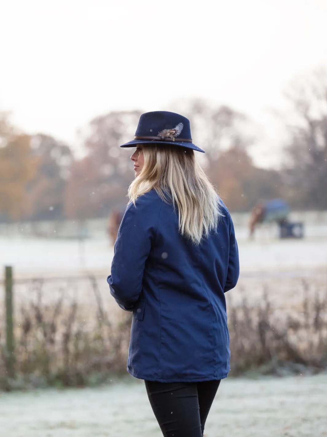 John Partridge Landowner Casual gåjakke dame navy bomull