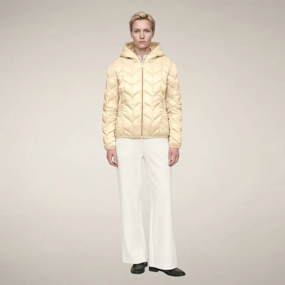 Save The Duck Bonbon boblejakke dame Shore Beige dyrefri