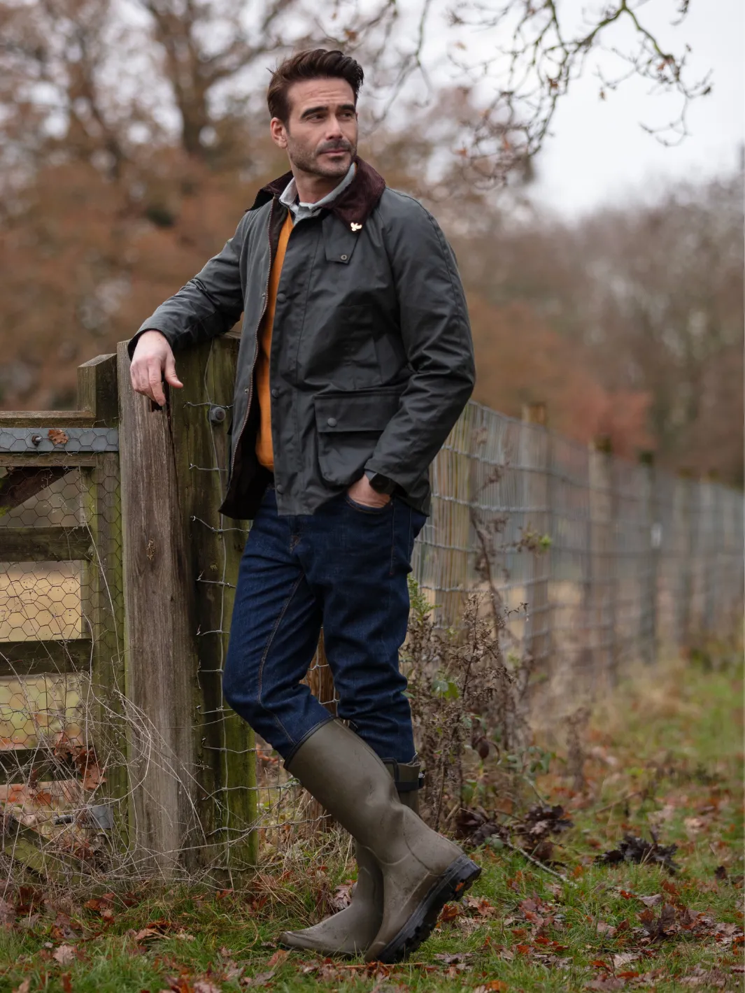John Partridge Landowner Wax Walking Jacket voksjakke Sage Green