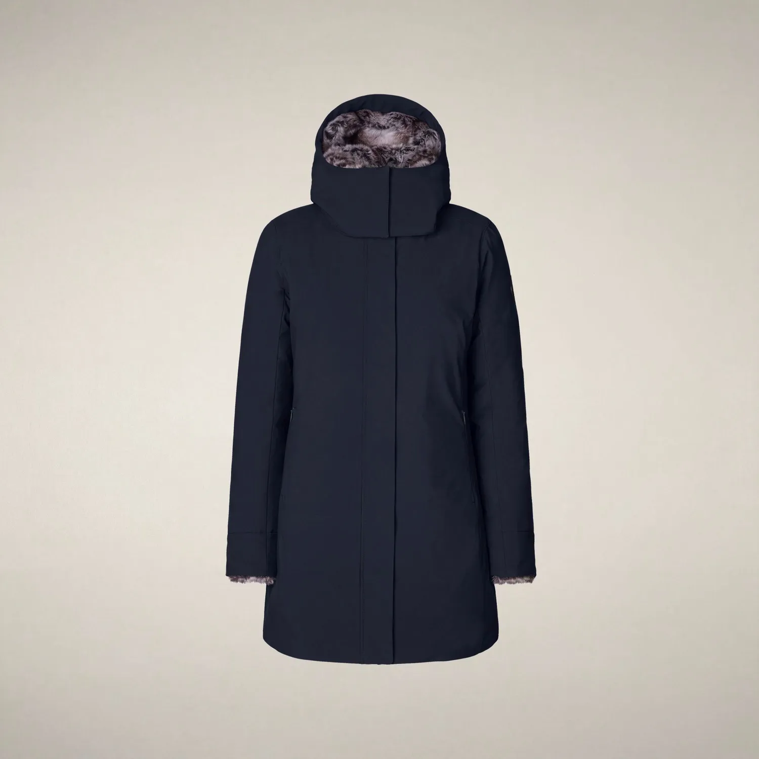 Save The Duck Arctic Samantah parkas dame Blue Black slim fit