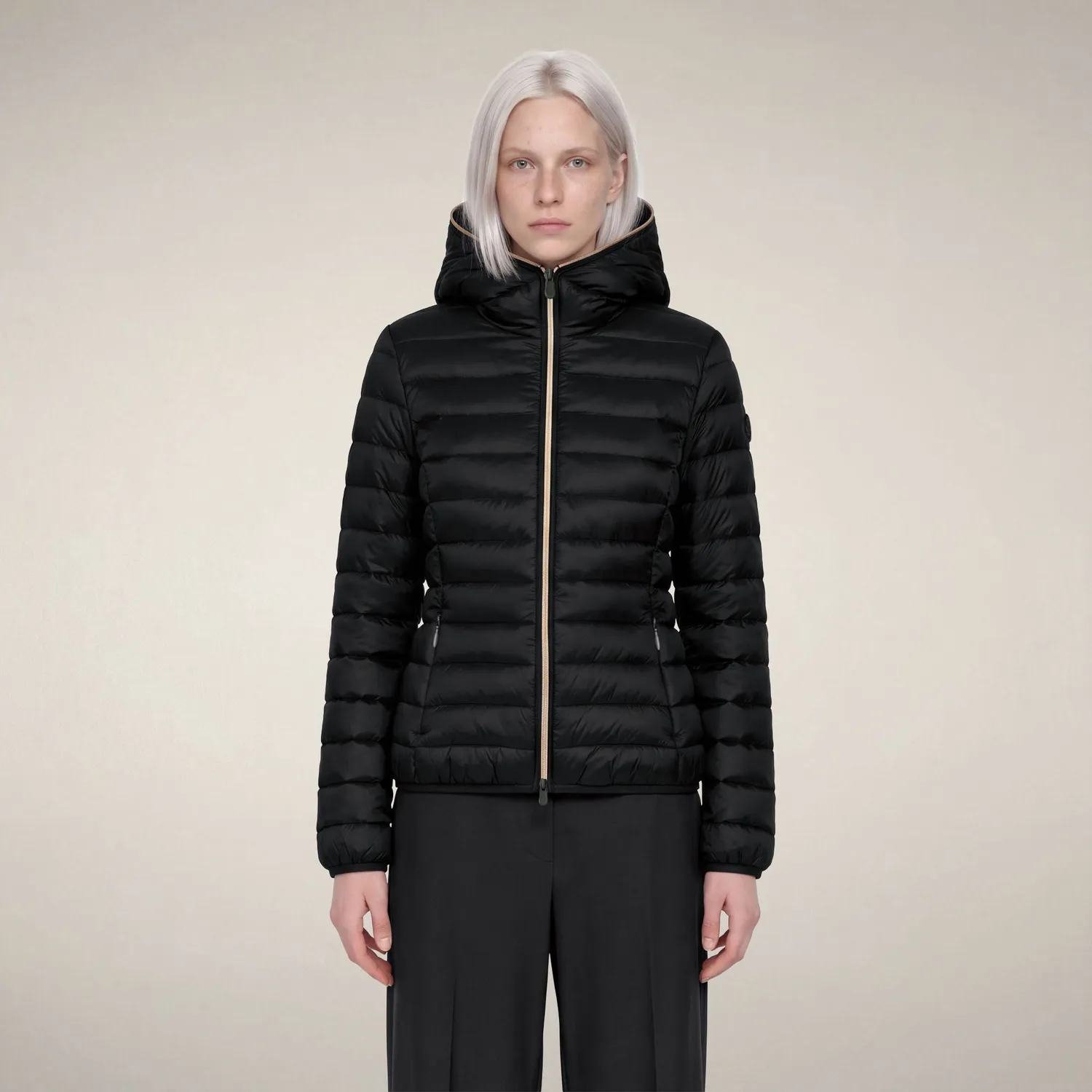 Save The Duck Alexis kort boblejakke dame svart Plumtech®