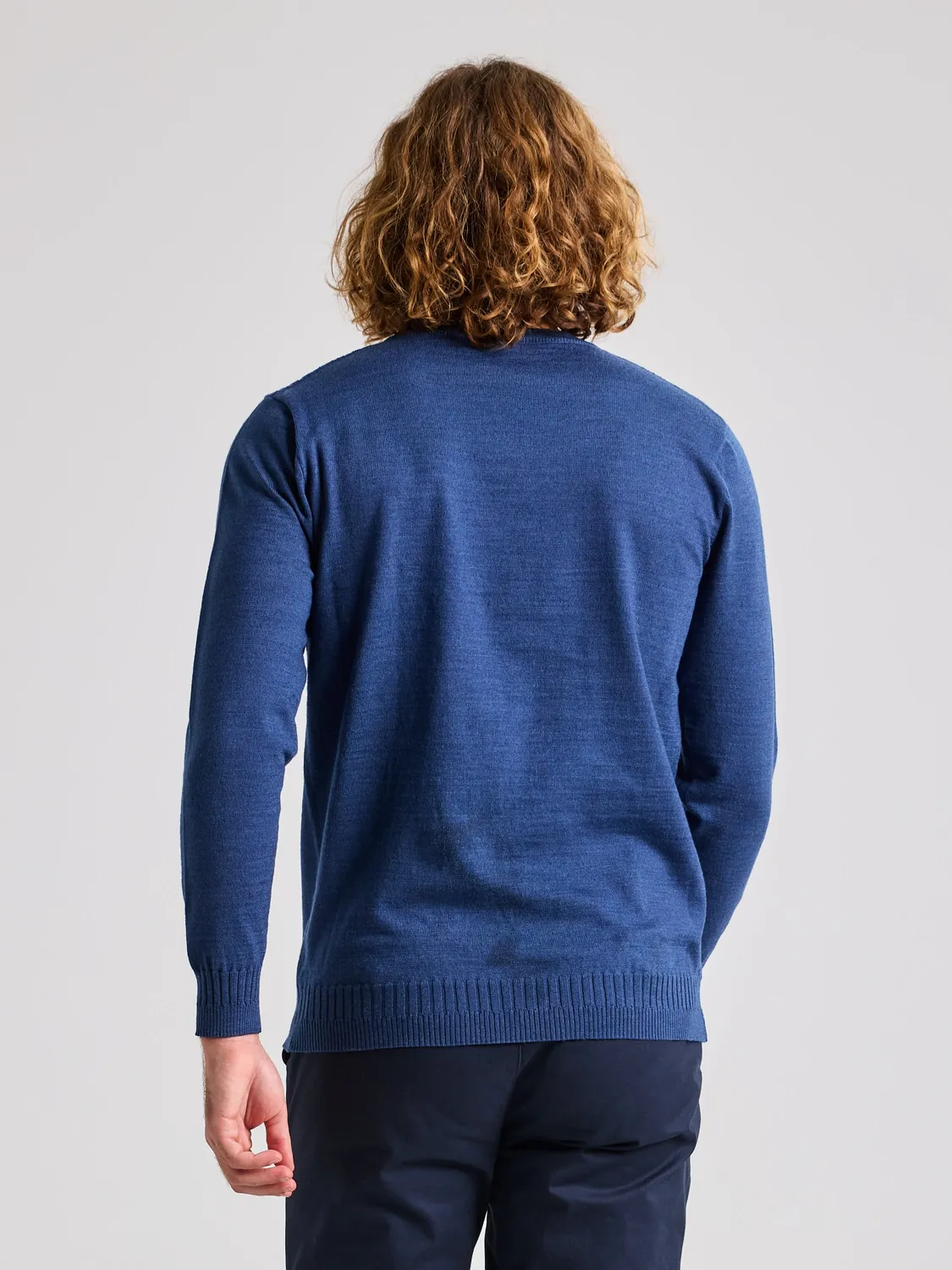 Slam Seawool Crewneck genser Medium Grey merinoblanding