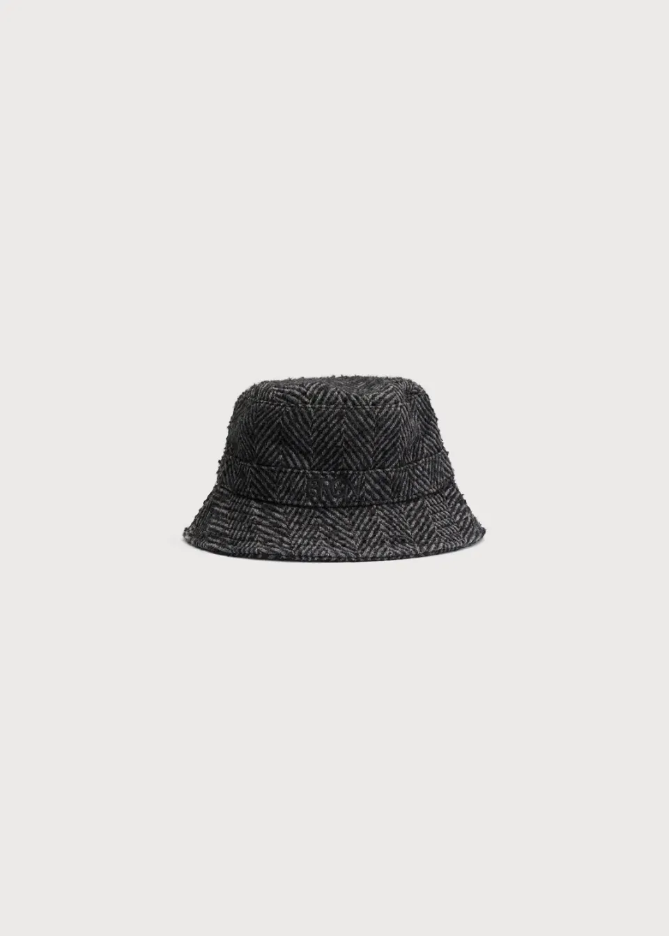 Brgn Bucket bøttehatt Black Herringbone vanntett OZ