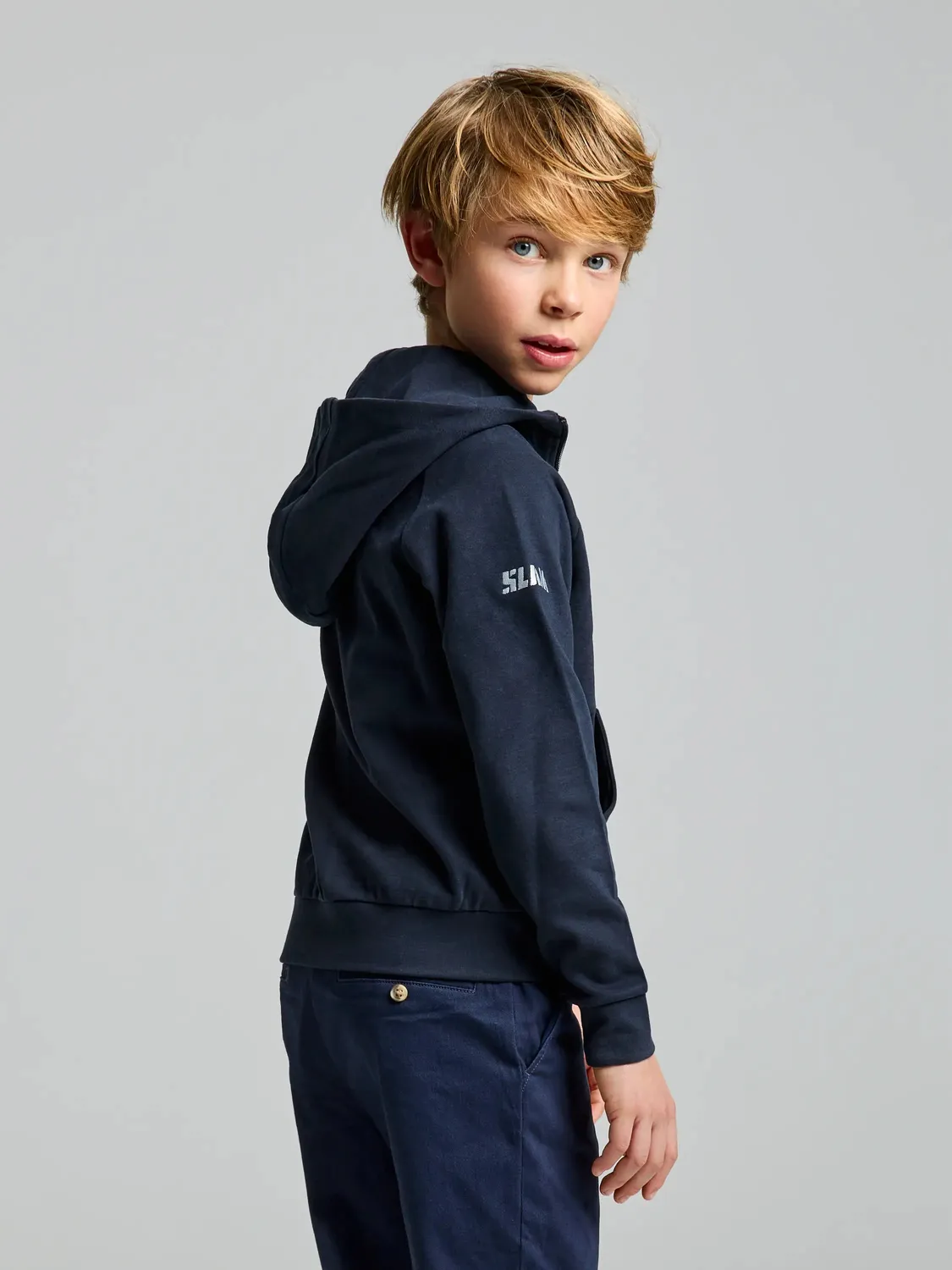 Slam Deck JR DECK FZ HOODIE hettegenser mørkeblå