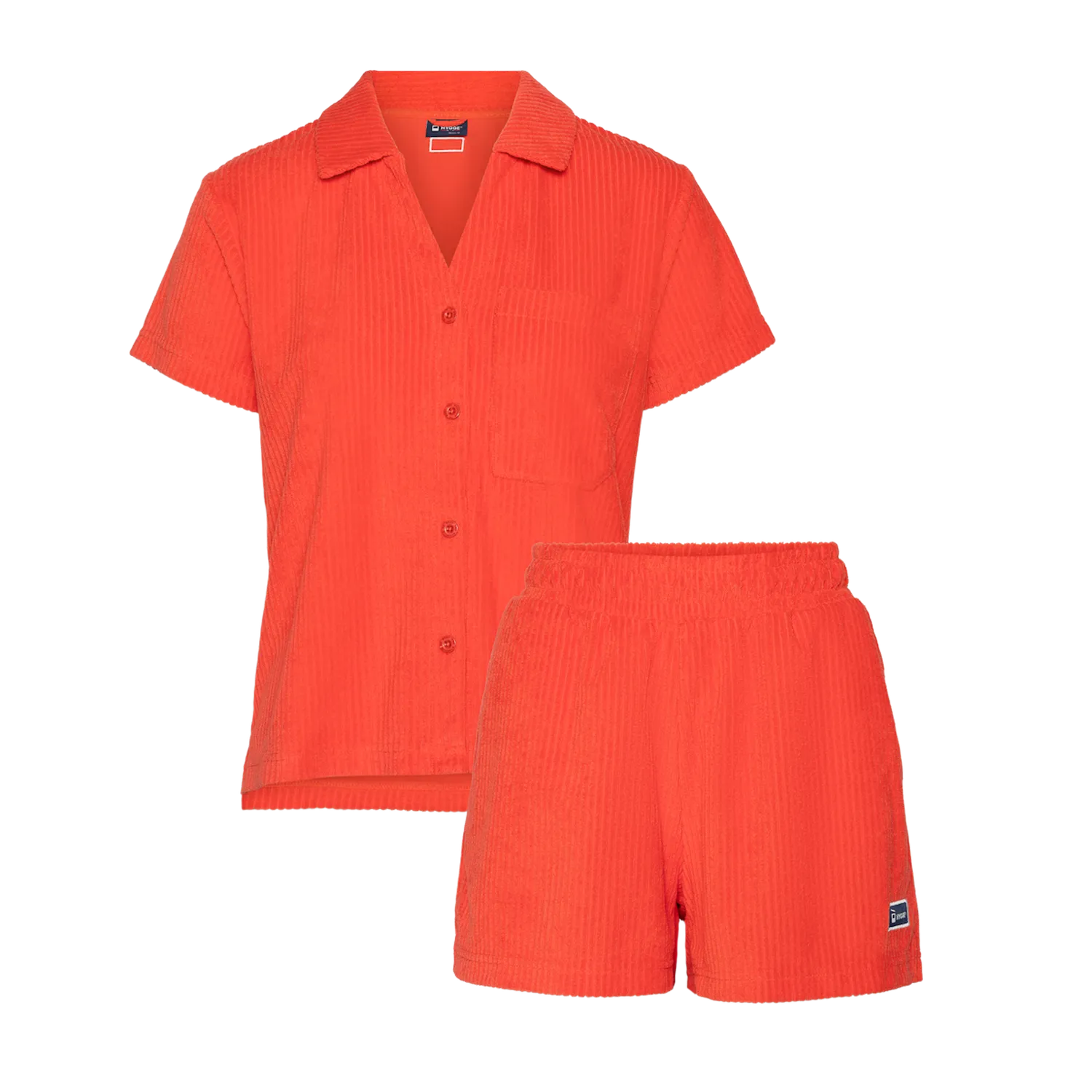 House of Hygge Terry Striped Shorts dameshorts Offwhite