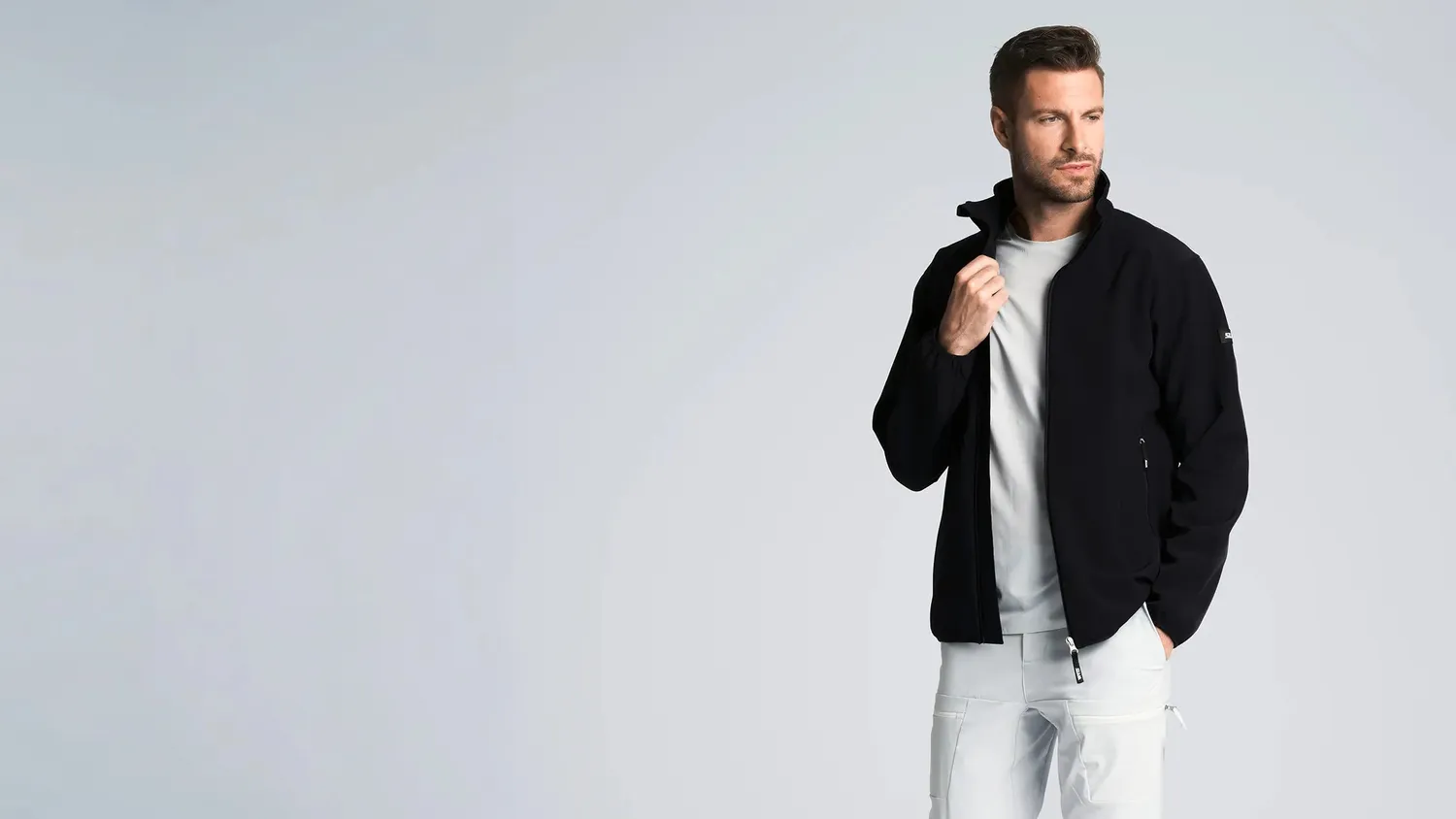 Slam Altura Warm softshelljakke herre mørk marine fleece