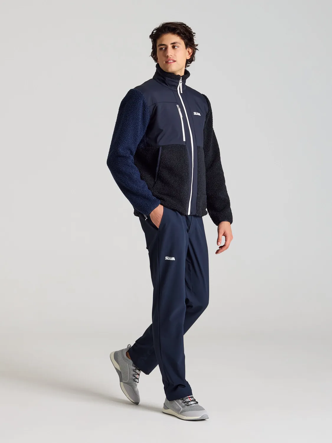 Slam Altura FZ Fleece fleecejakke Dark Navy vindtett bryst