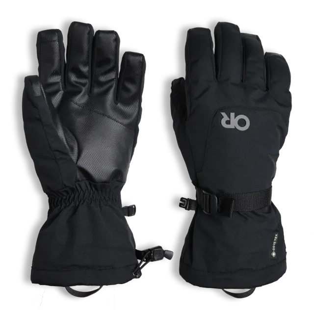 Outdoor Research Revolution Men's GORE-TEX® Glove skihansker, Black, vanntette