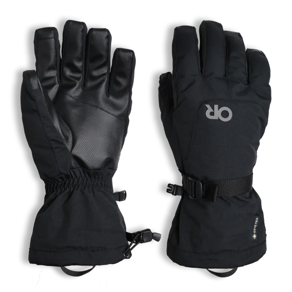 Outdoor Research Revolution Men's GORE-TEX® Glove skihansker, Black, vanntette