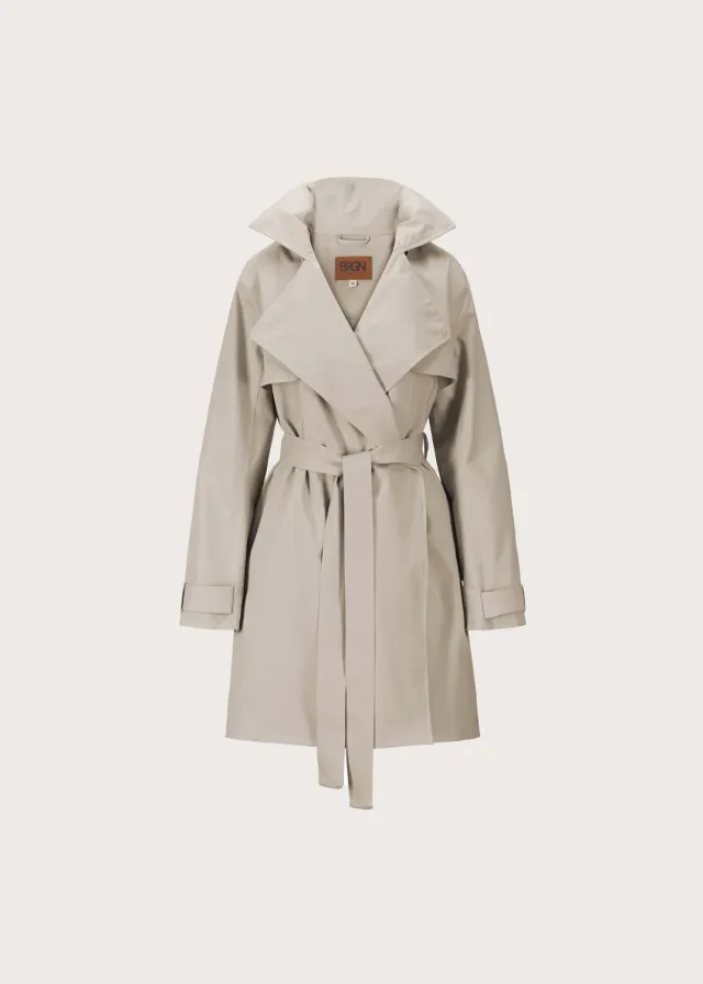 Brgn Yr'en Coat trenchcoat sand vanntett