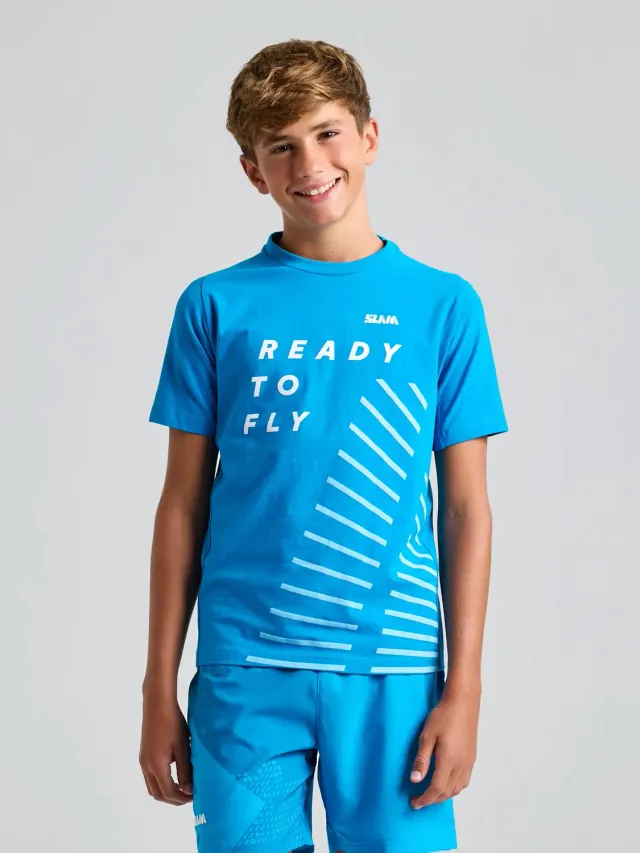 Slam Foil Jr T-shirt SS Greek Blue bambusblanding
