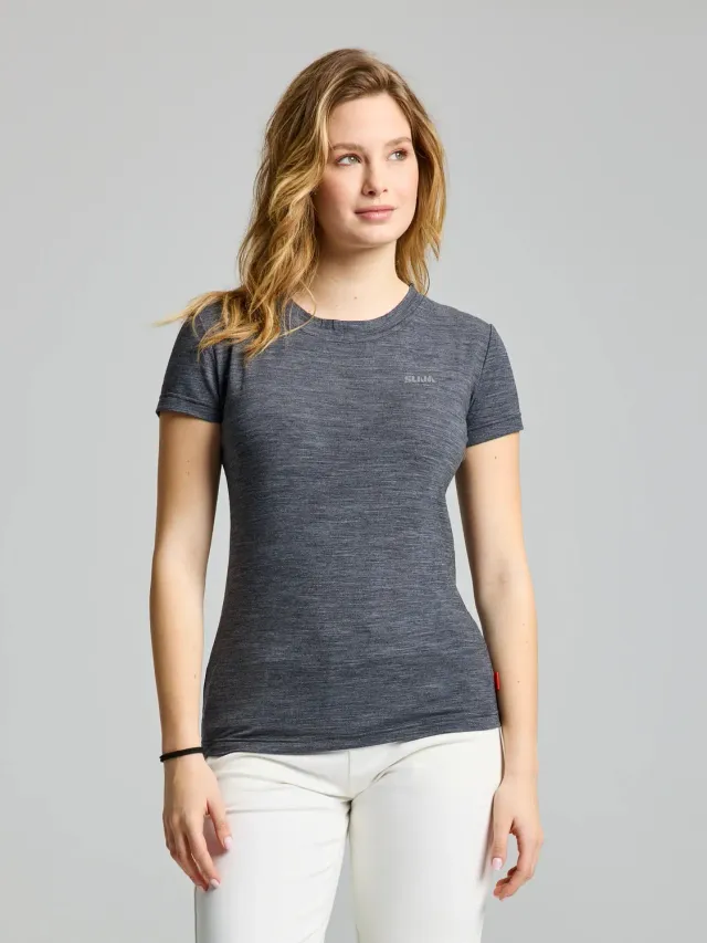 Slam Slam WS Merino T-Shirt merino t-skjorte dame grafitt