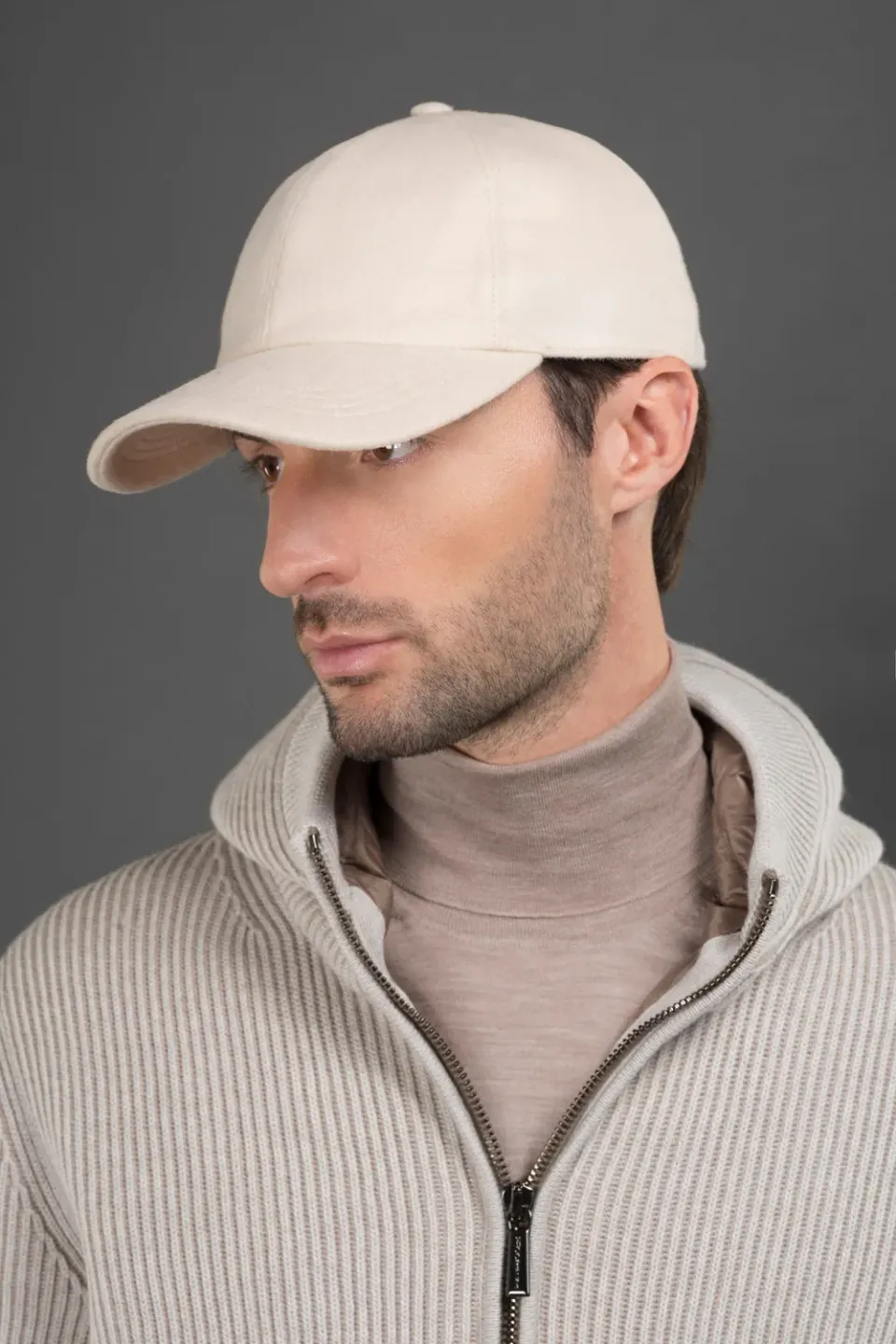 Moorer ROBINSONS-LE baseballcaps ull cashmere CREAM