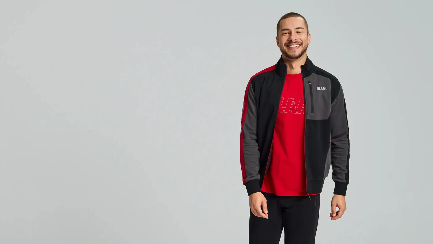 Slam Deck FZ Sweater genser herre mørk marineblå glidelås