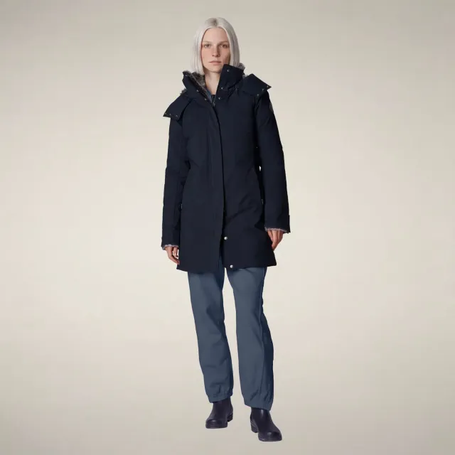 Save The Duck Arctic Samantah parkas dame Blue Black slim fit
