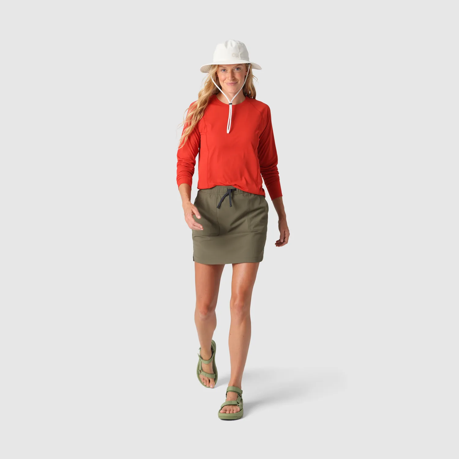 Outdoor Research Echo Long Sleeve Tee langermet trøye Cardinal UPF 15