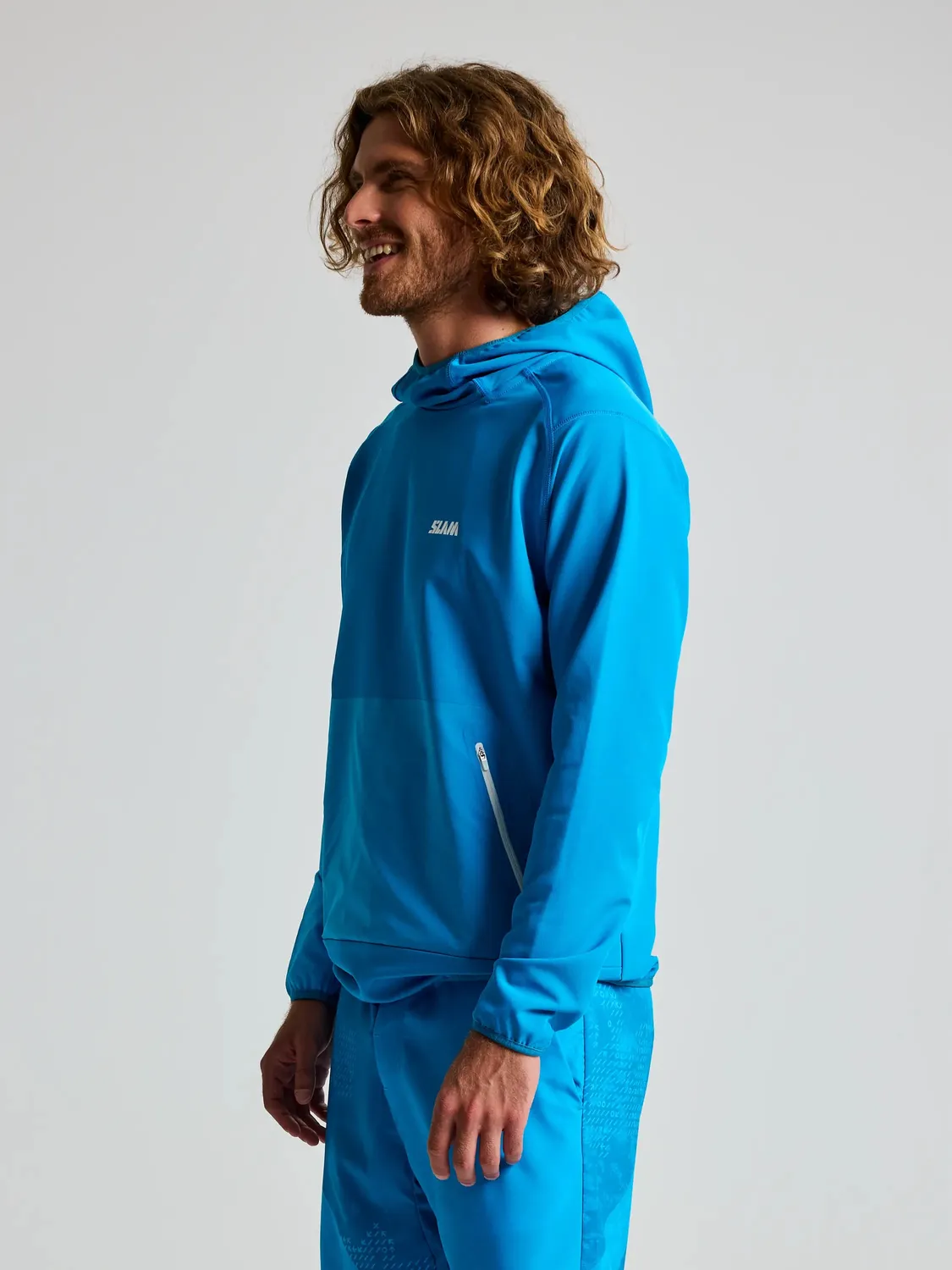 Slam Foil Tech Hoodie hettegenser mørk marineblå vindtett