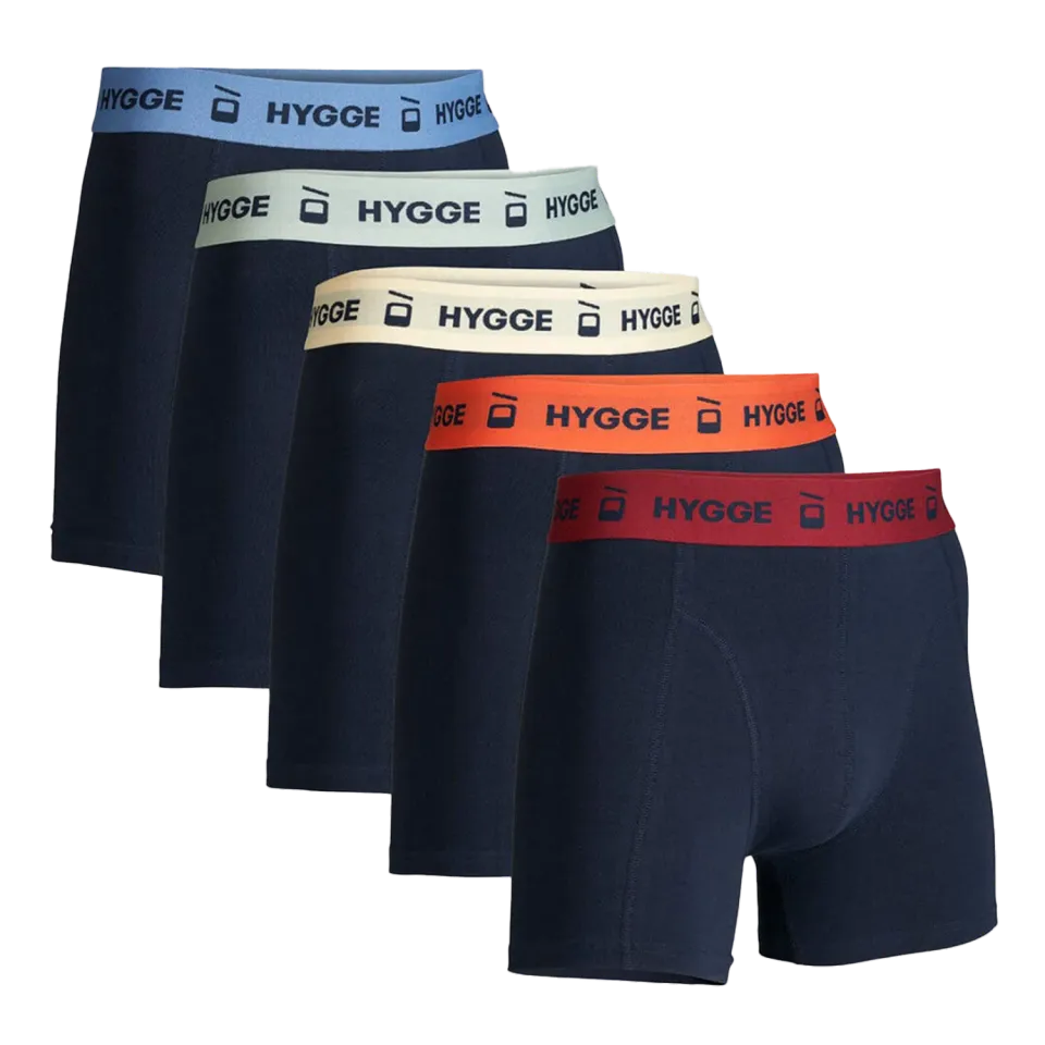House of Hygge Men's Boxershorts 5 Pk. boxershorts Navy 5-pakning bomull
