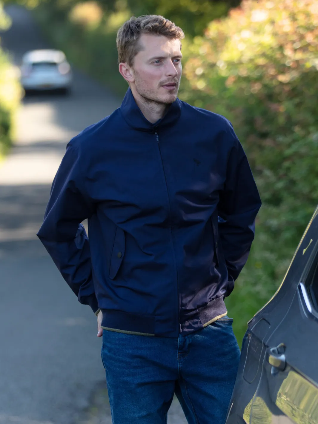 John Partridge Harrington Harringtonjakke navy herre S–2XL