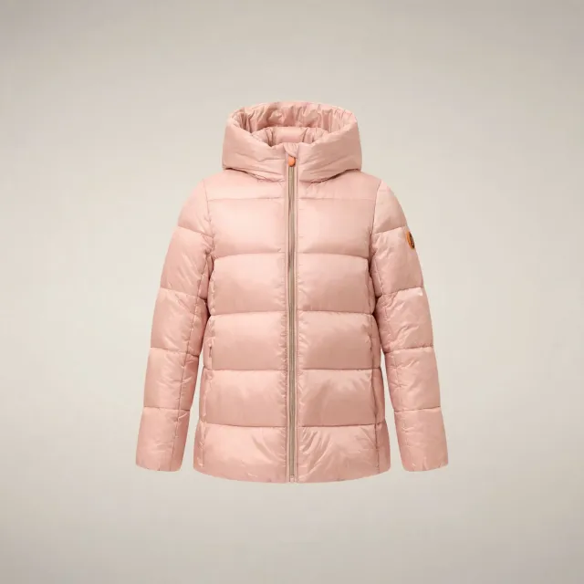 Save The Duck Icons Gracie boblejakke babyrosa – dyrevennlig