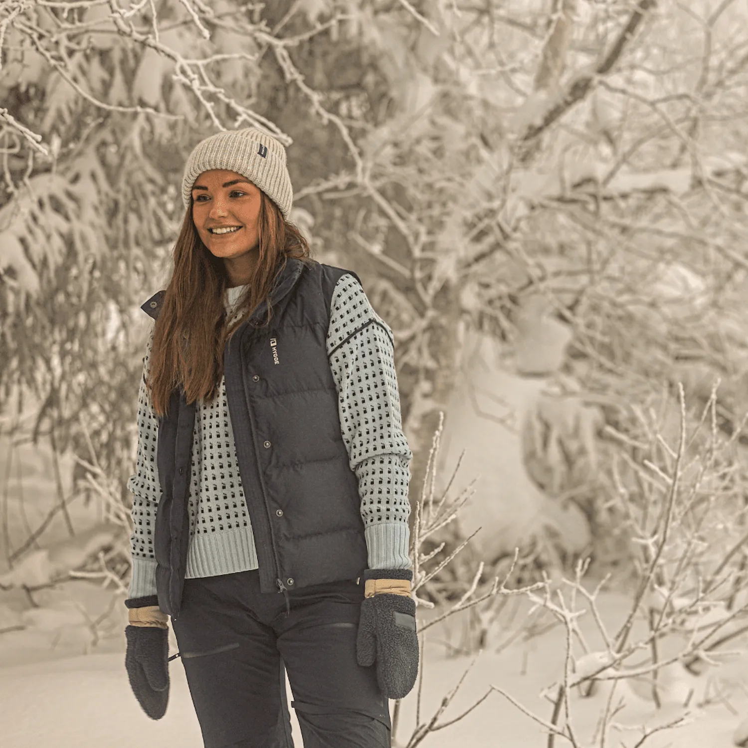 House of Hygge Heritage Merino genser dame hvit i 100 % merinoull