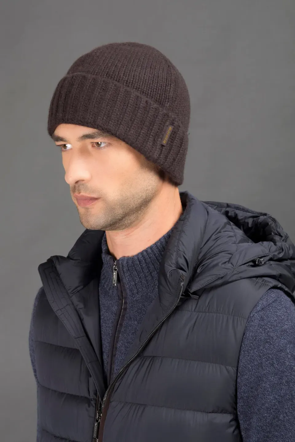Moorer BERET-CWS lue Beluga one size cashmere