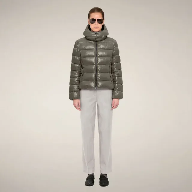 Save The Duck Cosmary pufferjakke Gunmetal Grey XS resirkulert fyll