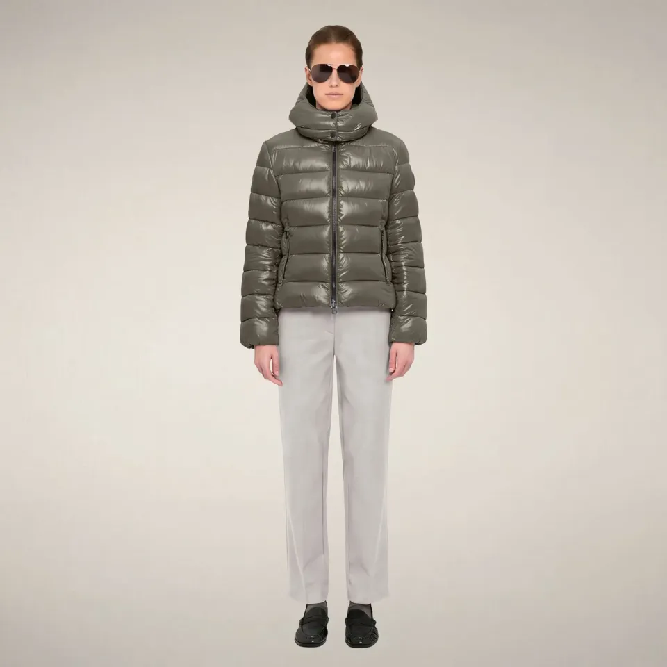 Save The Duck Cosmary pufferjakke Gunmetal Grey XS resirkulert fyll