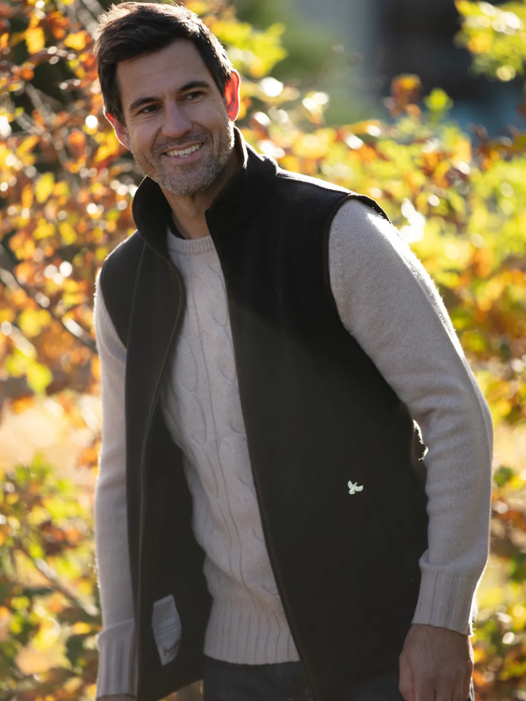 John Partridge Unisex Fleece Gilet fleecevest svart XS–2XL