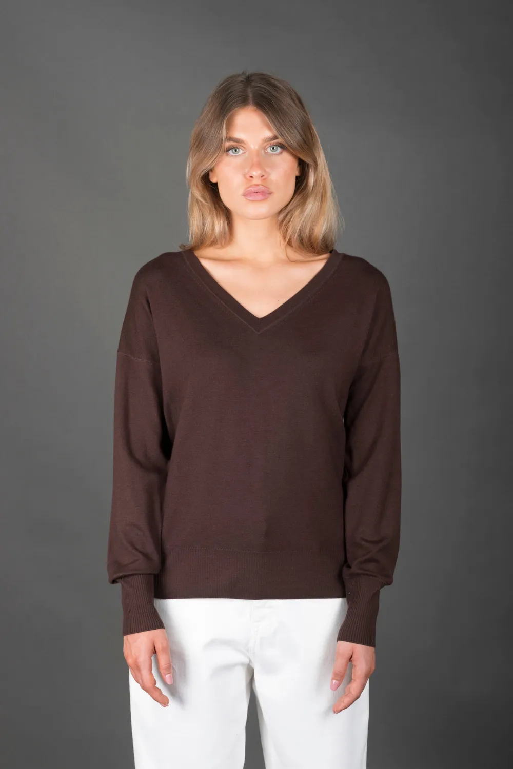 Mooer VARENNA-W12 V-genser dame wood – merinoull