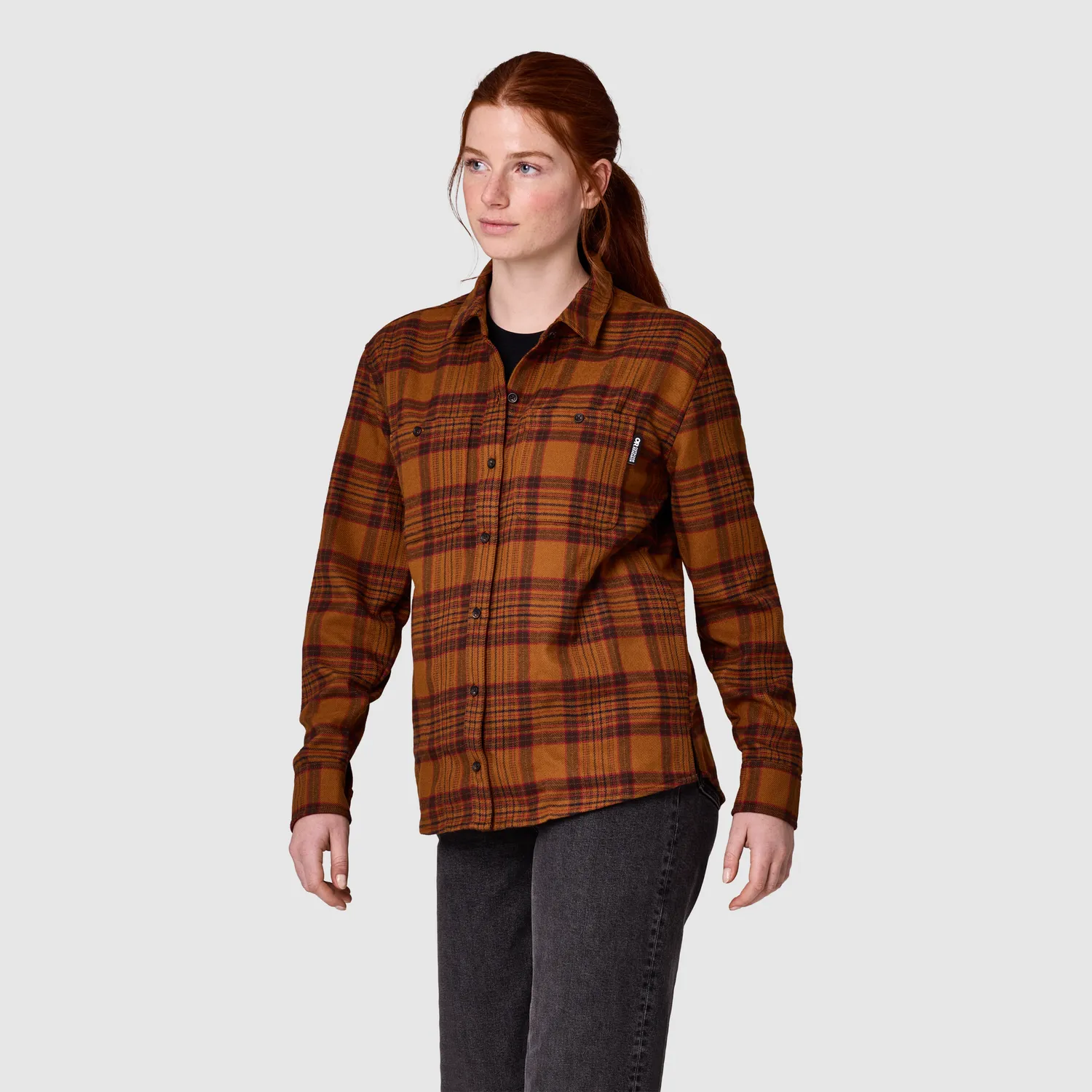 Outdoor Research Feedback flanellskjorte Pecan Plaid UPF 50+