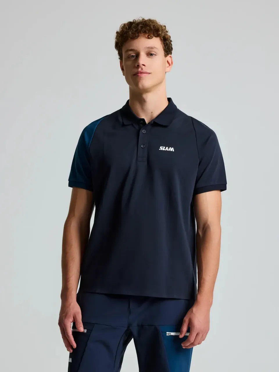 Slam One Design OD DriRelease Polo SS poloskjorte herre blå hurtigtørkende