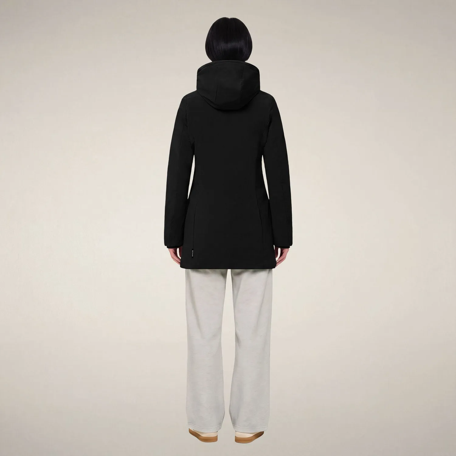 Save The Duck Ashley kåpe dame svart slim fit Plumtech