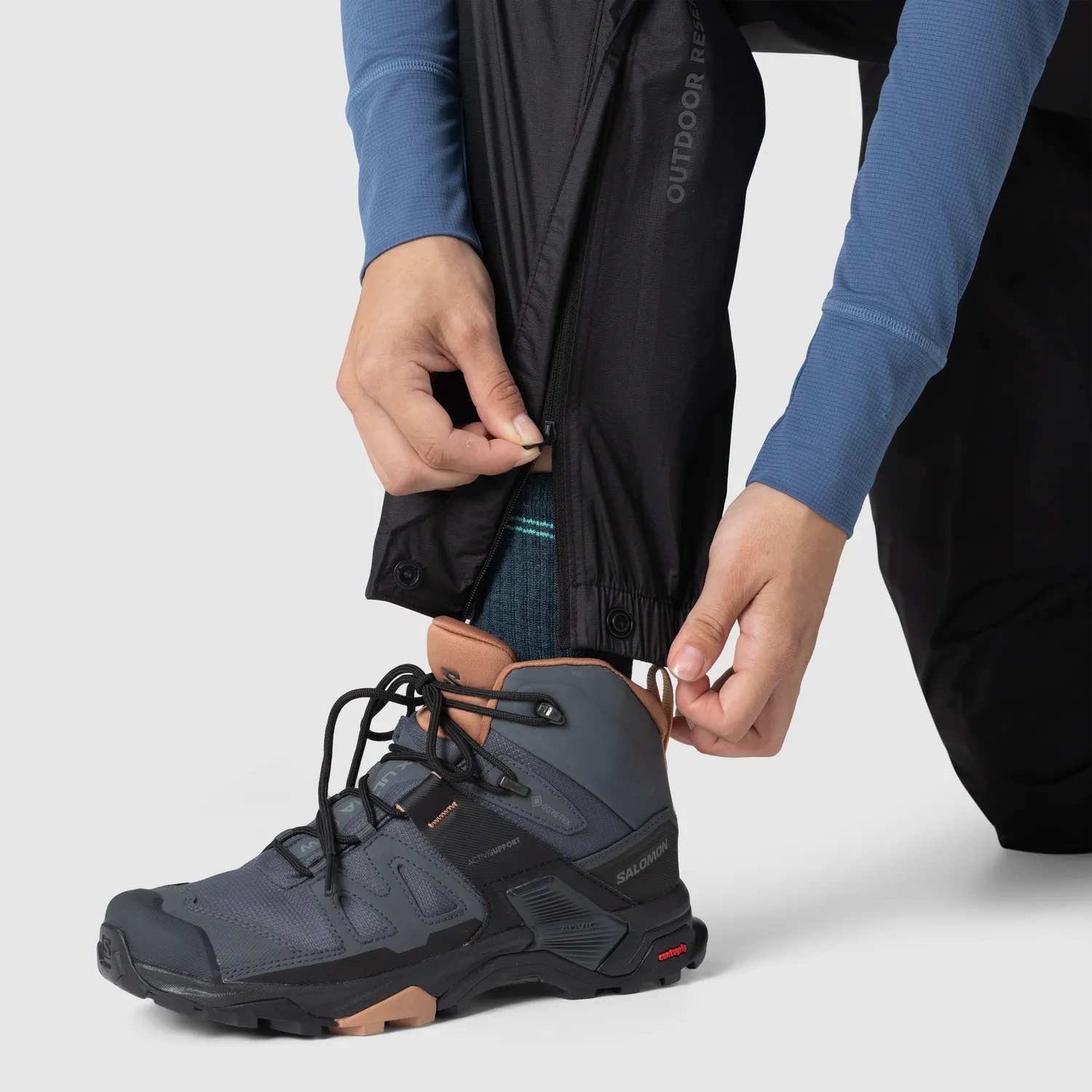 Outdoor Research Helium UL regnbukse dame Black ultralett