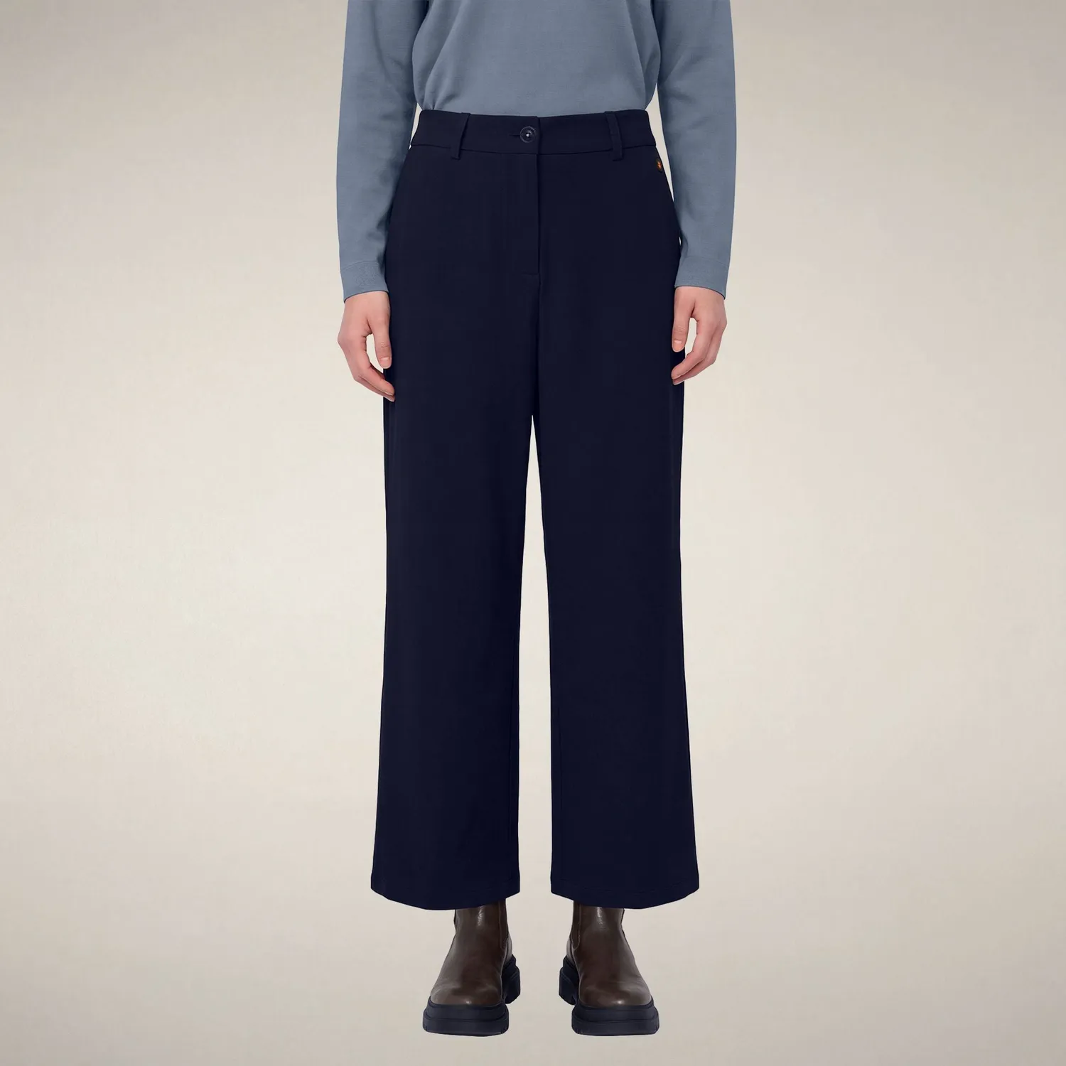 Save The Duck Gita chinos dame, Navy Blue – elastisk midje