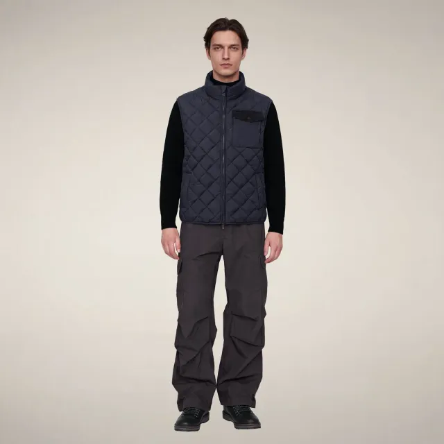 Save The Duck Fashion Fabrice boblevest herre blåsvart diamantquilt