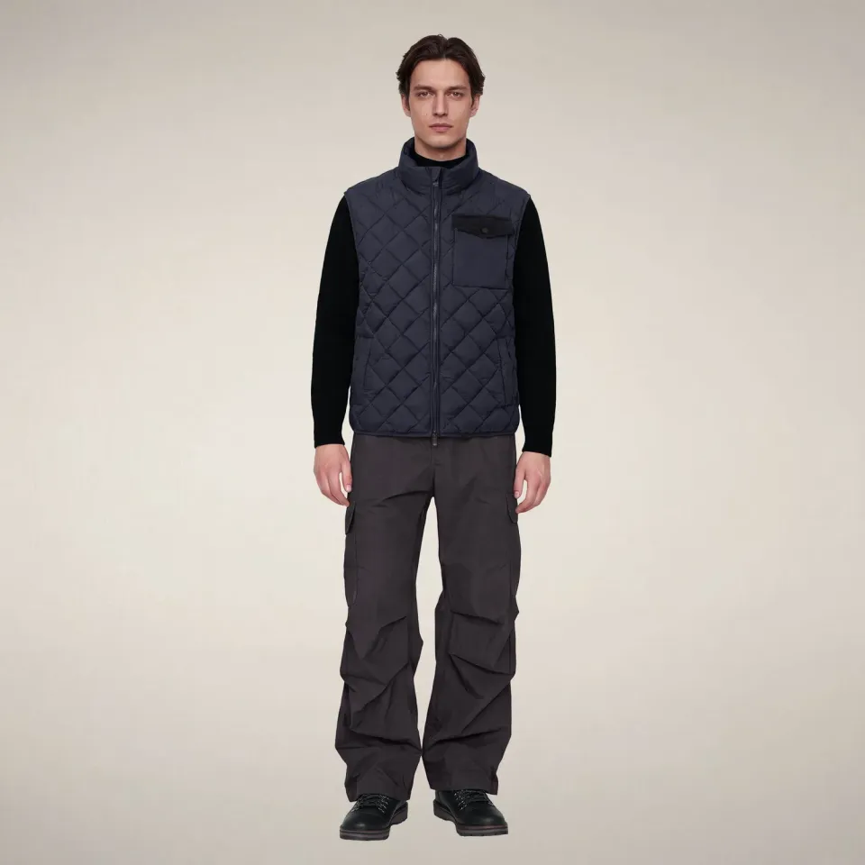 Save The Duck Fashion Fabrice boblevest herre blåsvart diamantquilt