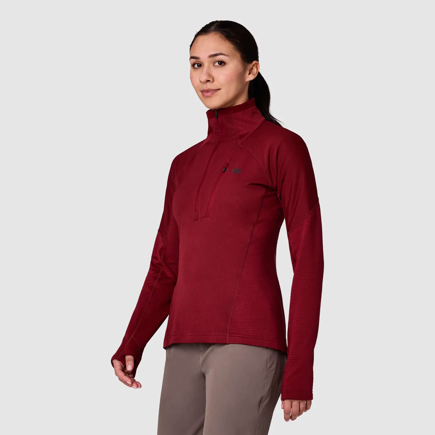 Outdoor Research Deviator Fleece Half Zip fleecejakke Vermillion XS lett