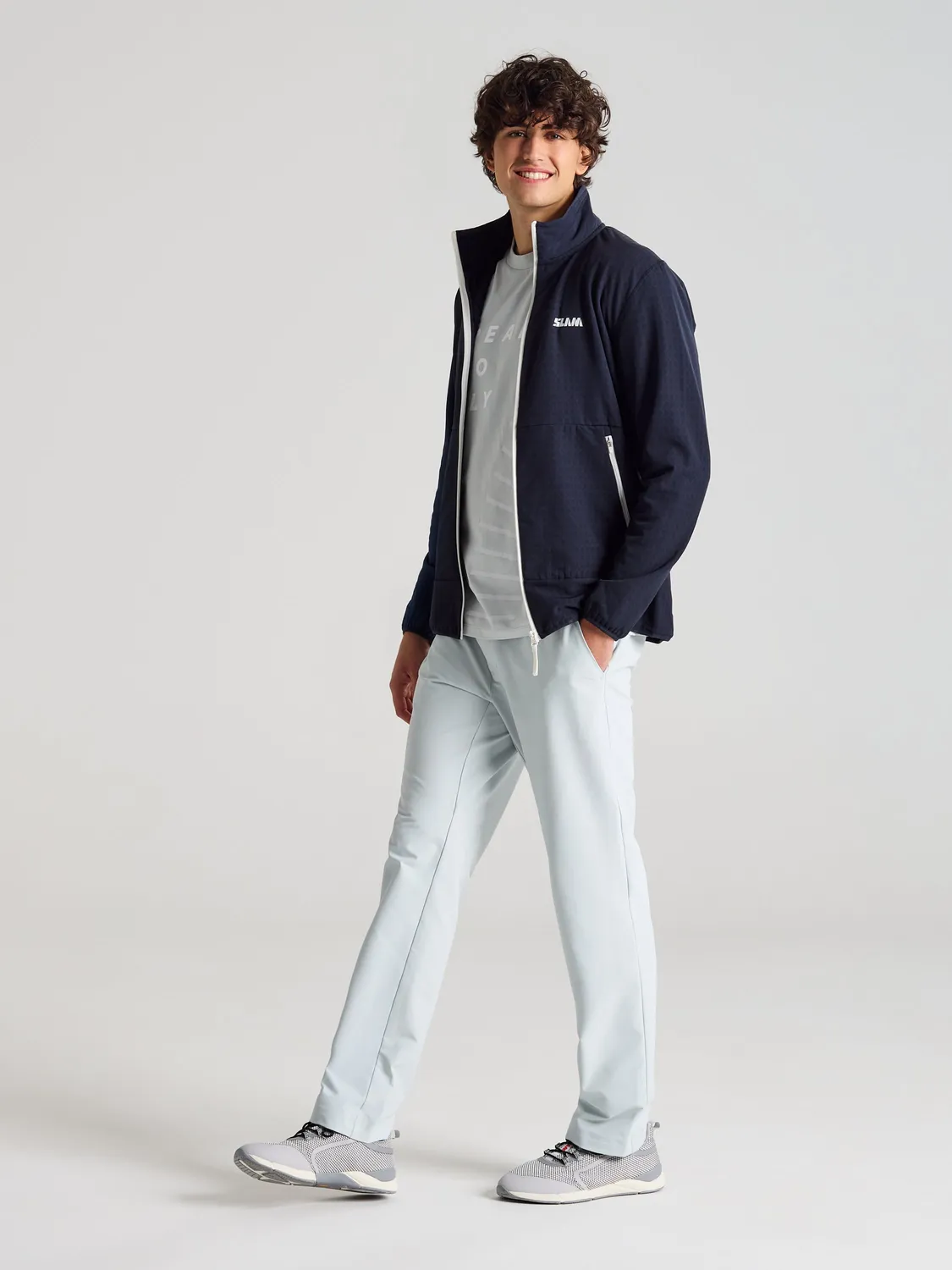 Slam Altura FZ Grid Fleece fleecejakke herre mørk marine
