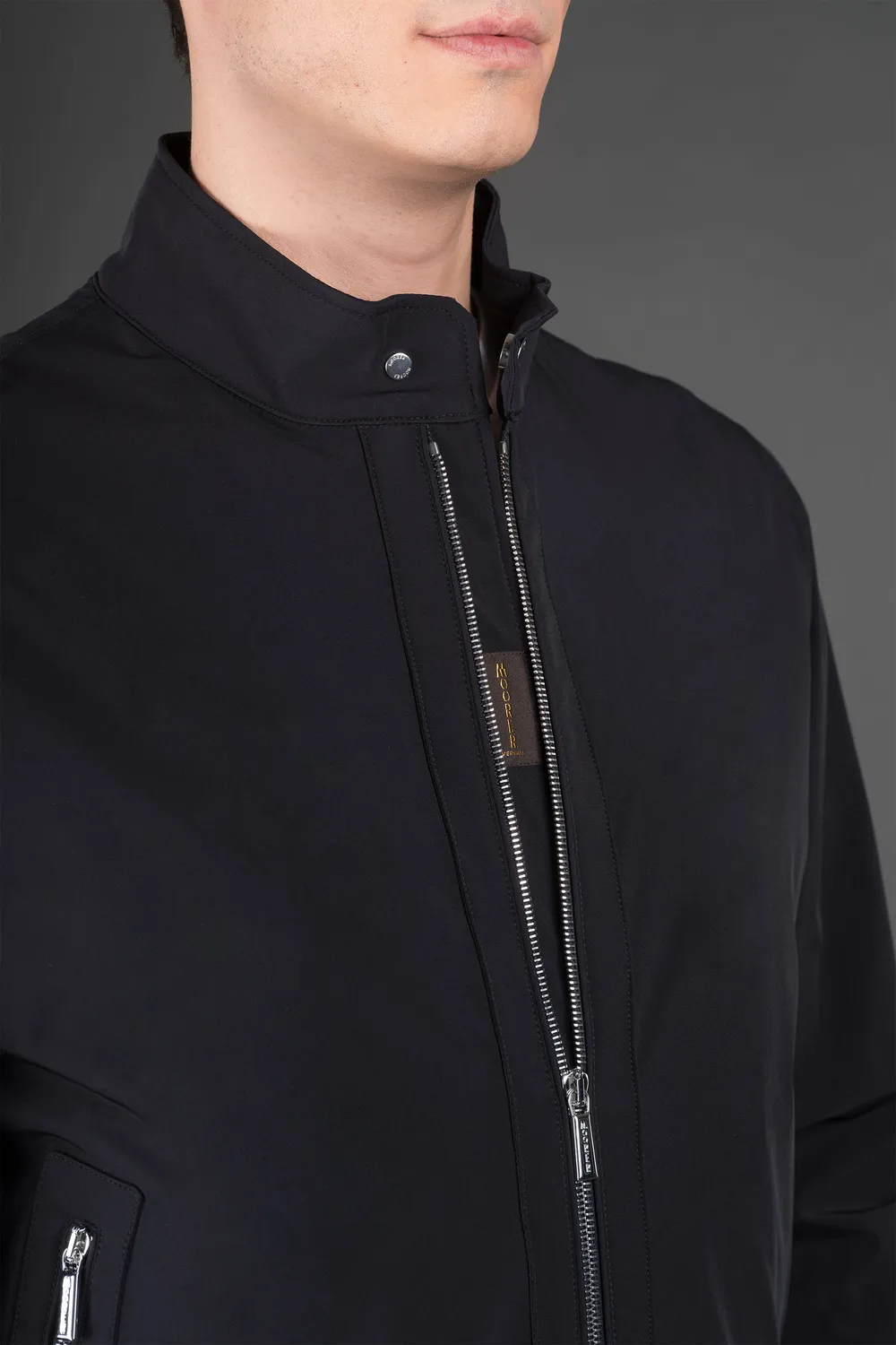 Moorer Acqua ALBERTI-KN bomberjakke DARK BLU vannavvisende