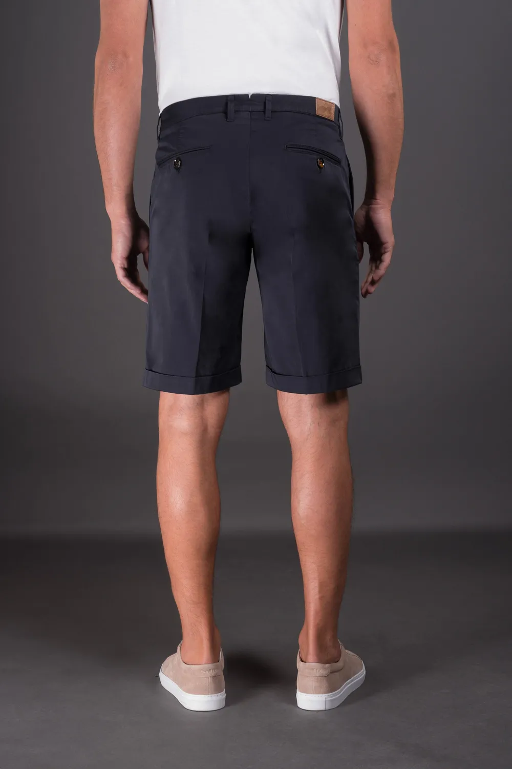 Moorer ALICUDI-KEL bermudashorts NAVY stretchbomull