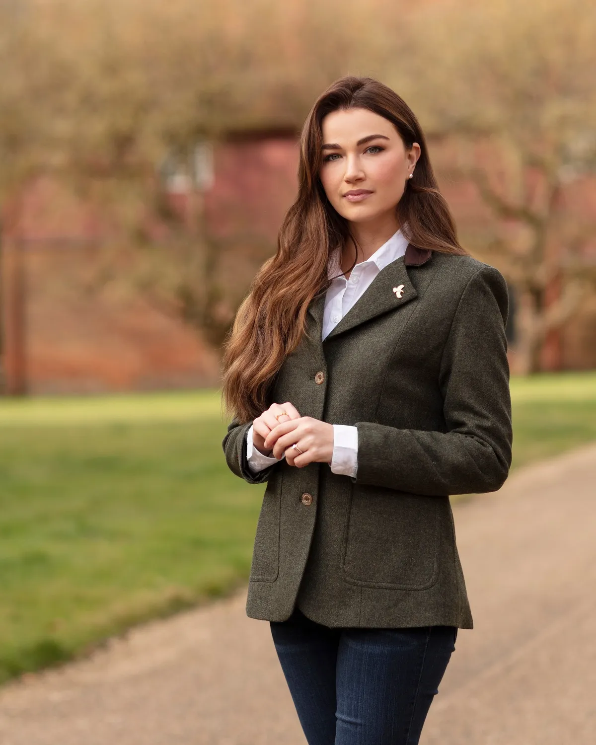 John Partridge Arena Tweed Blazer tweedblazer Loden Green