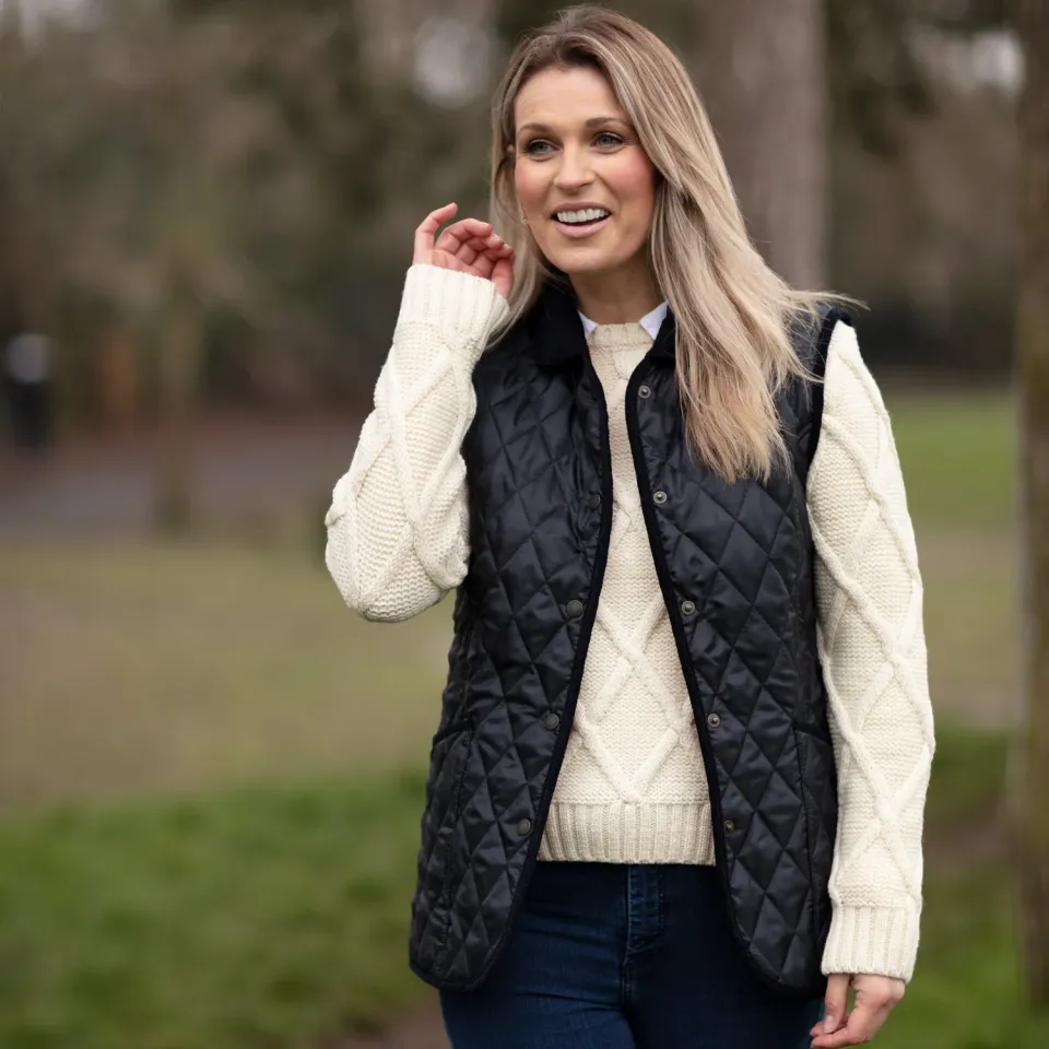 John Partridge Cross Hatch genser dame XL merino krem