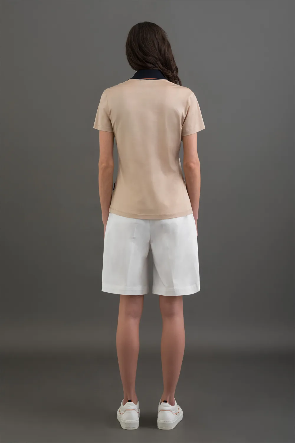 Moorer ESKER-JCG poloskjorte, beige/beige – kortermet