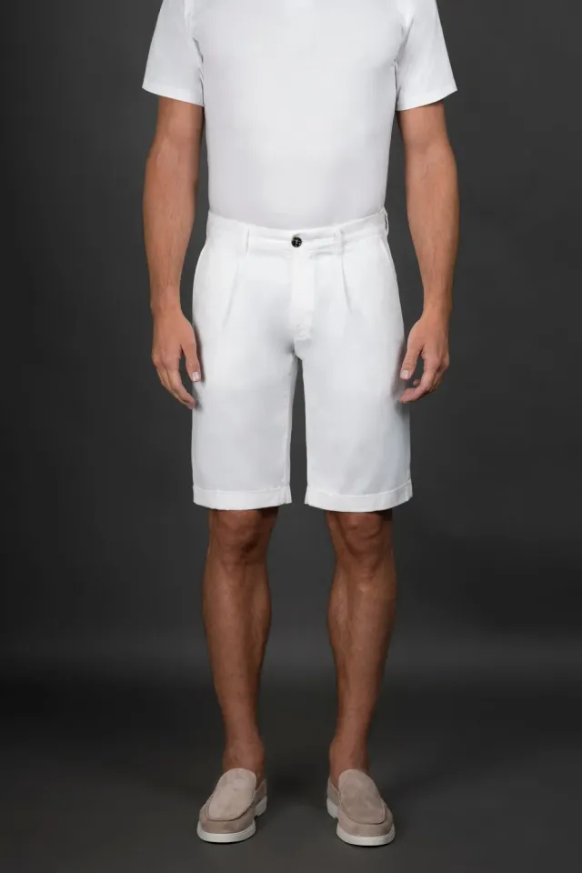 Moorer ALICUDI-SI2 bermudashorts Antilles Blue Sea Island-bomull