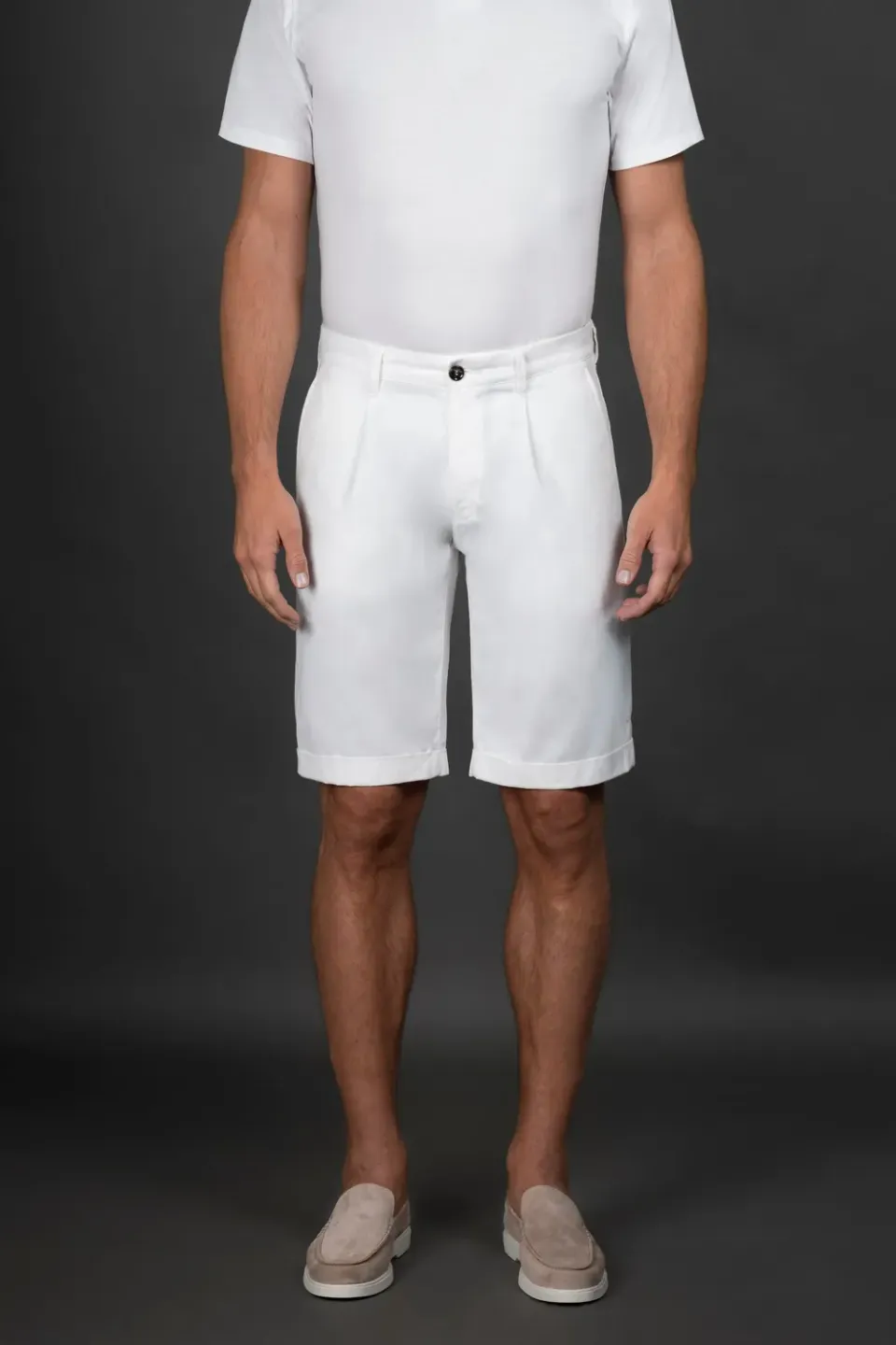 Moorer ALICUDI-SI2 bermudashorts Antilles Blue Sea Island-bomull